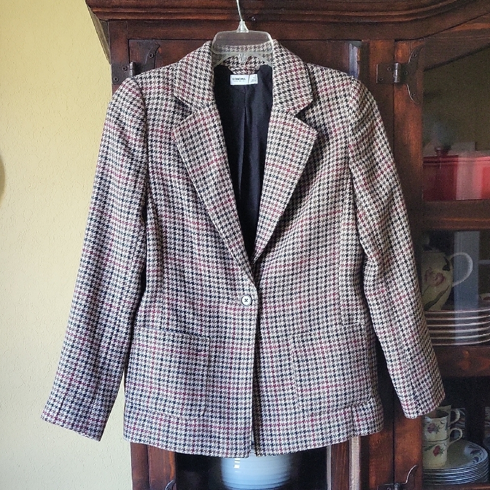 Women's Houndstooth Blazer